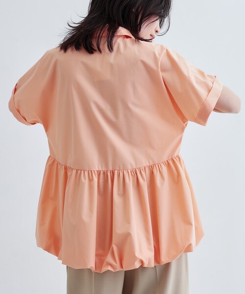 GALLEST（ギャレスト）の「バルーンペプラムハーフ袖ブラウス（シャツ/ブラウス・レディース・ブラウン系/ブラック/オレンジ系/ホワイト・38）」の19枚目の写真