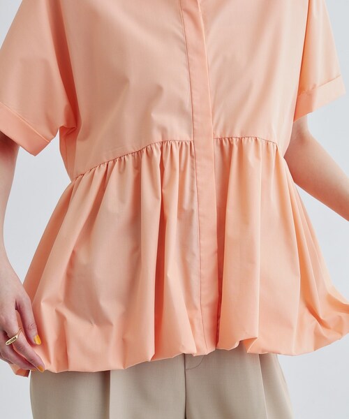 GALLEST（ギャレスト）の「バルーンペプラムハーフ袖ブラウス（シャツ/ブラウス・レディース・ブラウン系/ブラック/オレンジ系/ホワイト・38）」の20枚目の写真