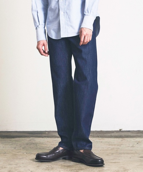 Magine（マージン）の「レギュラーテーパードデニム（デニムパンツ・メンズ・インディゴブルー/キナリ/ブラック・マルチサイズ）」の3枚目の写真