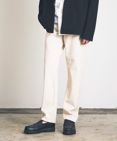 Magine（マージン）の「レギュラーテーパードデニム（デニムパンツ・メンズ・インディゴブルー/キナリ/ブラック・マルチサイズ）」の2枚目の写真