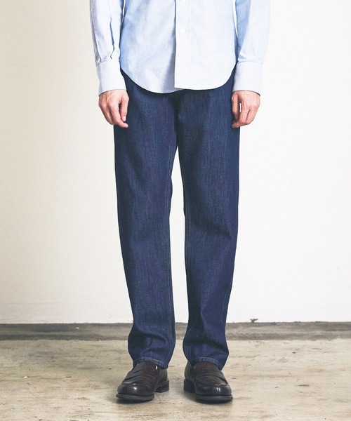 Magine（マージン）の「レギュラーテーパードデニム（デニムパンツ・メンズ・インディゴブルー/キナリ/ブラック・マルチサイズ）」の12枚目の写真