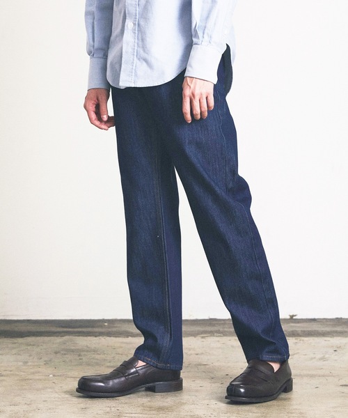 Magine（マージン）の「レギュラーテーパードデニム（デニムパンツ・メンズ・インディゴブルー/キナリ/ブラック・マルチサイズ）」の14枚目の写真