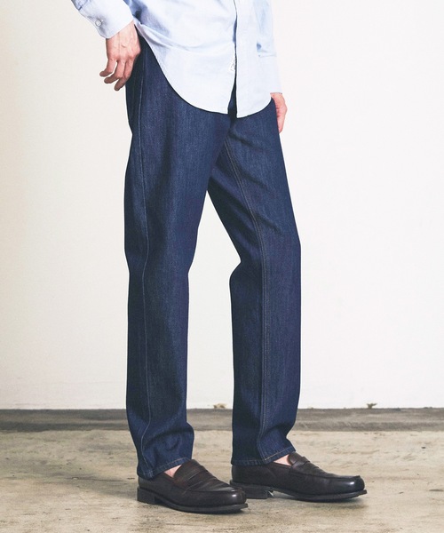 Magine（マージン）の「レギュラーテーパードデニム（デニムパンツ・メンズ・インディゴブルー/キナリ/ブラック・マルチサイズ）」の15枚目の写真