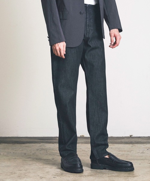 Magine（マージン）の「レギュラーテーパードデニム（デニムパンツ・メンズ・インディゴブルー/キナリ/ブラック・マルチサイズ）」の10枚目の写真