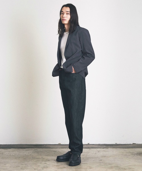 Magine（マージン）の「レギュラーテーパードデニム（デニムパンツ・メンズ・インディゴブルー/キナリ/ブラック・マルチサイズ）」の22枚目の写真