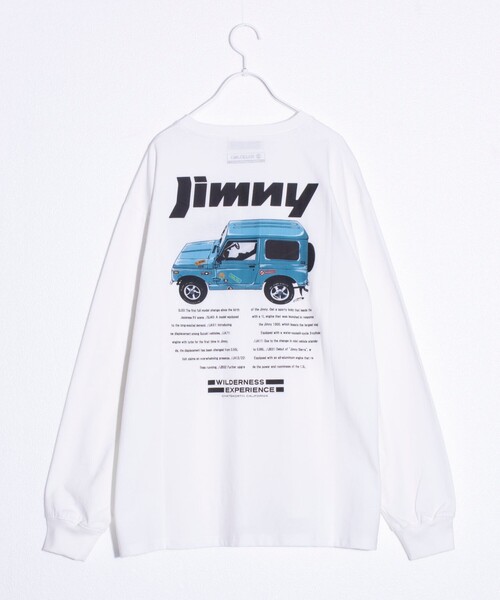 WILDERNESS EXPERIENCE（ウィルダネスエクスペリエンス）の「【WILDERNESS EXPERIENCE×JIMNY】別注バックプリント 長袖Tシャツ ロンT（Tシャツ/カットソー・メンズ・オフホワイト/インディゴブルー/ブラック・M/L）」の2枚目の写真