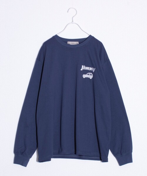 WILDERNESS EXPERIENCE（ウィルダネスエクスペリエンス）の「【WILDERNESS EXPERIENCE×JIMNY】別注バックプリント 長袖Tシャツ ロンT（Tシャツ/カットソー・メンズ・オフホワイト/インディゴブルー/ブラック・M/L）」の9枚目の写真