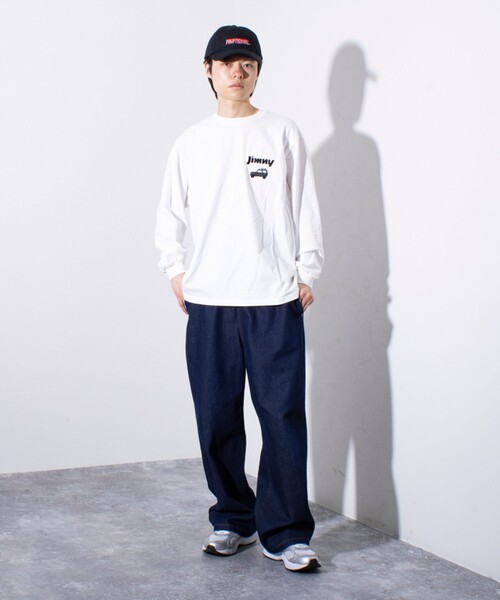 WILDERNESS EXPERIENCE（ウィルダネスエクスペリエンス）の「【WILDERNESS EXPERIENCE×JIMNY】別注バックプリント 長袖Tシャツ ロンT（Tシャツ/カットソー・メンズ・オフホワイト/インディゴブルー/ブラック・M/L）」の13枚目の写真