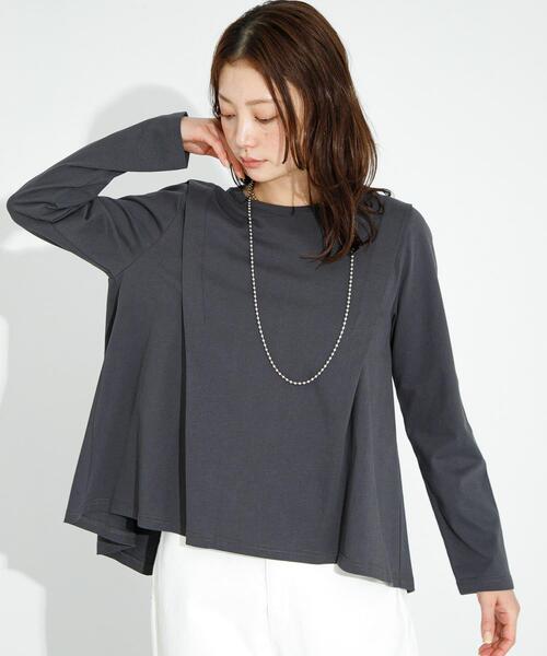 URBAN RESEARCH Sonny Label(アーバンリサーチサニーレーベル)の「バックタックフレアカットプルオーバー(Tシャツ/カットソー・レディース・オフホワイト/チャコールグレー/ベージュ系その他・FREE)」の2枚目の写真