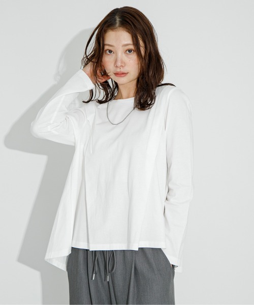 URBAN RESEARCH Sonny Label（アーバンリサーチサニーレーベル）の「バックタックフレアカットプルオーバー（Tシャツ/カットソー・レディース・オフホワイト/チャコールグレー/ベージュ系その他・FREE）」の6枚目の写真