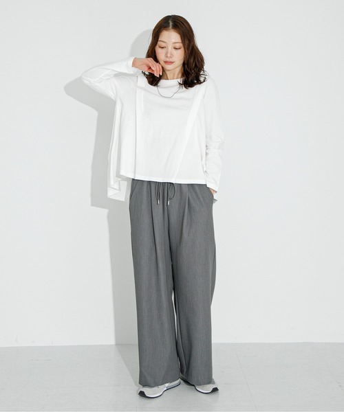 URBAN RESEARCH Sonny Label（アーバンリサーチサニーレーベル）の「バックタックフレアカットプルオーバー（Tシャツ/カットソー・レディース・オフホワイト/チャコールグレー/ベージュ系その他・FREE）」の9枚目の写真