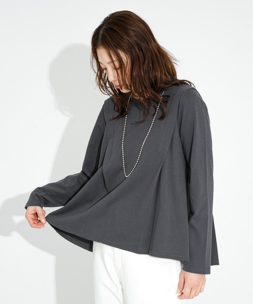 URBAN RESEARCH Sonny Label（アーバンリサーチサニーレーベル）の「バックタックフレアカットプルオーバー（Tシャツ/カットソー・レディース・オフホワイト/チャコールグレー/ベージュ系その他・FREE）」の22枚目の写真