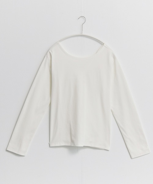 for/c(フォーシー)の「バックツイストロンT【サスティナブル】(Tシャツ/カットソー・レディース・ブラック/オフホワイト・M/L)」の18枚目の写真