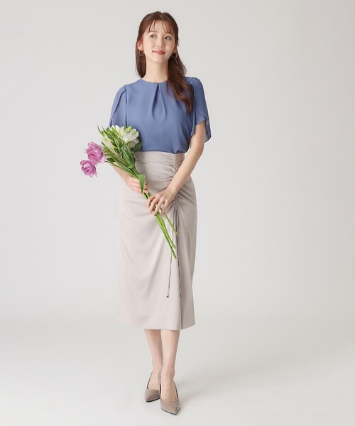 COUP DE CHANCE(クードシャンス)の「【洗える/日本製】チューリップ袖ブラウス(シャツ/ブラウス・レディース・ブラック/ホワイト/オレンジ/ブルー系その他・34/36/38/40)」の7枚目の写真