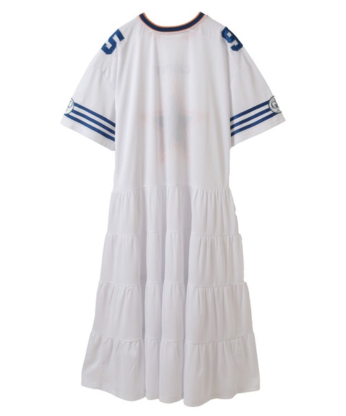 Candy Stripper（キャンディストリッパー）の「STAR FOOTBALL DOCKING ワンピース（ワンピース・レディース・オフホワイト/ライトブルー/ネイビー・FREE）」の9枚目の写真