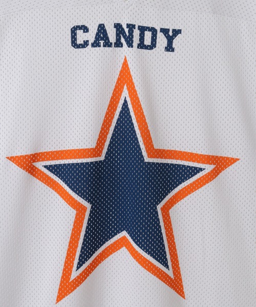 Candy Stripper（キャンディストリッパー）の「STAR FOOTBALL DOCKING ワンピース（ワンピース・レディース・オフホワイト/ライトブルー/ネイビー・FREE）」の5枚目の写真