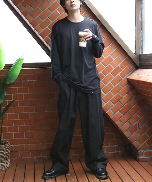 NEW ERA(ニューエラ)の「NEW ERA ロングTシャツ(Tシャツ/カットソー・メンズ・ブラック/グレー系その他/ホワイト/ネイビー系1・MEDIUM/X-LARGE/SMALL/LARGE)」の14枚目の写真