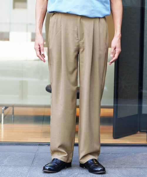 jiggys shop(ジギーズショップ)の「リネンライク ドライタッチ セミワイド ウェストアジャストベルト 1タックパンツ(その他パンツ・メンズ・グレー/グレー系その他・LARGE/MEDIUM/X-LARGE/SMALL)」の18枚目の写真