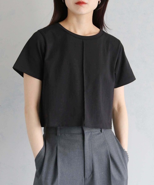 cheriella(シェリエラ)の「【cheriella】BACKクロスデザインTシャツ BACK CROSS DESIGN T-SHIRT(Tシャツ/カットソー・レディース・ブラック/オフホワイト/チャコール・M)」の22枚目の写真
