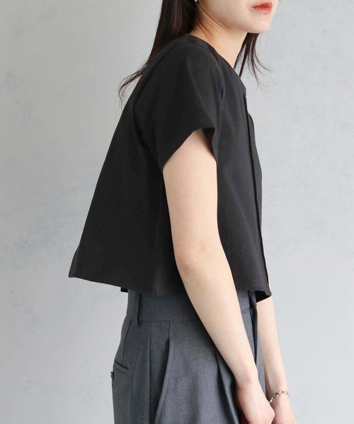 cheriella(シェリエラ)の「【cheriella】BACKクロスデザインTシャツ BACK CROSS DESIGN T-SHIRT(Tシャツ/カットソー・レディース・ブラック/オフホワイト/チャコール・M)」の21枚目の写真