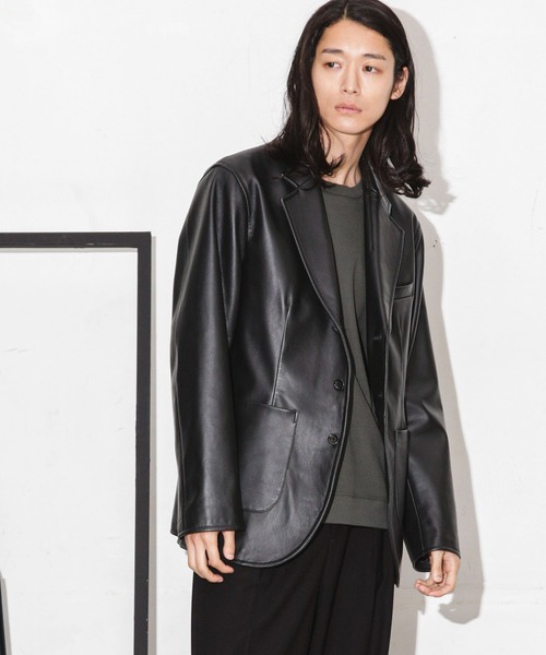 NANO universe（ナノユニバース）の「レザージャケット（その他アウター・メンズ・ブラック・M）」の7枚目の写真