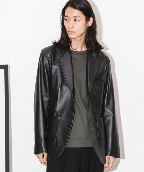 NANO universe（ナノユニバース）の「レザージャケット（その他アウター・メンズ・ブラック・M）」の8枚目の写真