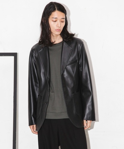 NANO universe（ナノユニバース）の「レザージャケット（その他アウター・メンズ・ブラック・M）」の9枚目の写真