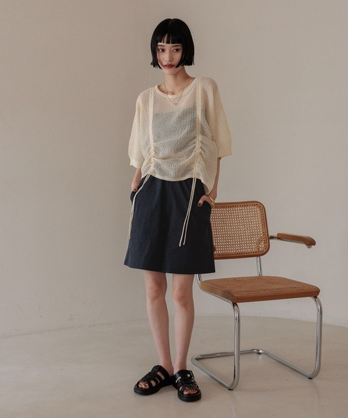 LOWRYS FARM（ローリーズファーム）の「オーシャンパシフィック／ラッシュショーツ 292211（ラッシュガード・レディース・ブラック/カーキ・FREE）」の9枚目の写真