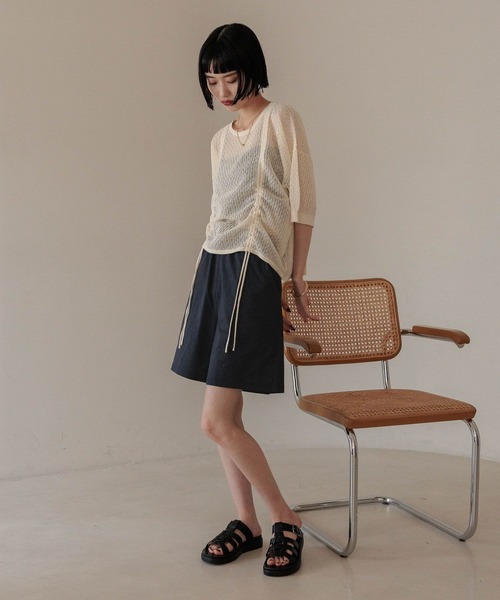 LOWRYS FARM（ローリーズファーム）の「オーシャンパシフィック／ラッシュショーツ 292211（ラッシュガード・レディース・ブラック/カーキ・FREE）」の10枚目の写真