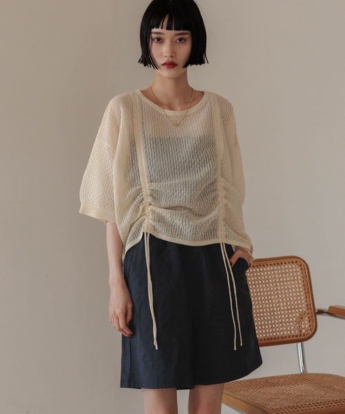 LOWRYS FARM（ローリーズファーム）の「オーシャンパシフィック／ラッシュショーツ 292211（ラッシュガード・レディース・ブラック/カーキ・FREE）」の11枚目の写真