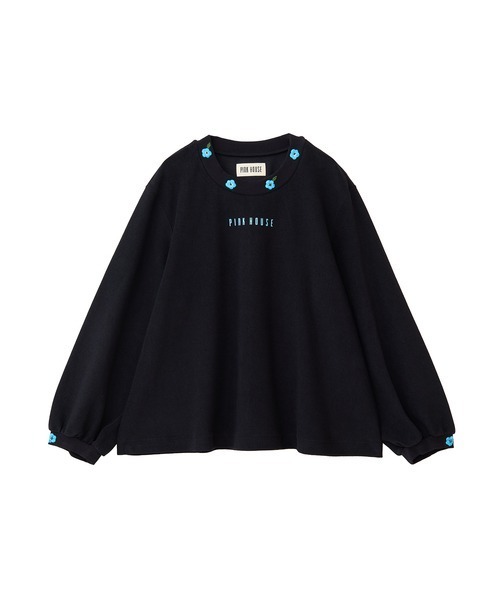 セール】ネモフィラ刺繍使いロゴカットソー（Tシャツ/カットソー