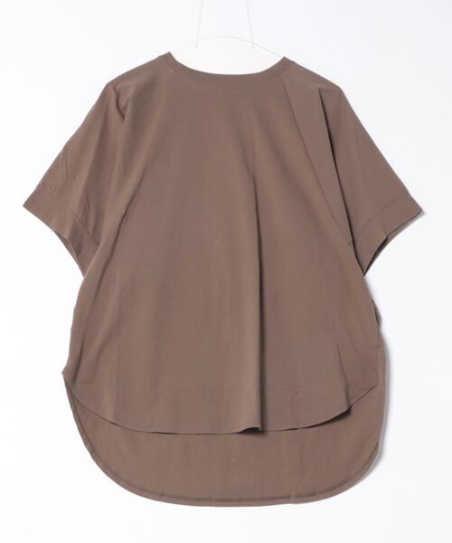 UNDICI・NOVE(ウンディッチノーベ)の「【AECA BLANC】アエカブラン/オーガニックコットン コクーンプルオーバー(Tシャツ/カットソー・レディース・ホワイト/ブラウン・M)」の2枚目の写真