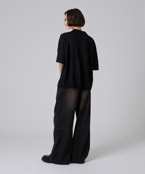 ONCILY（オンシェリー）の「OVER DYE CURVE DENIM PANTS/ オーバーダイカーブデニムパンツ（デニムパンツ・メンズ・ライトインディゴブルー/インディゴブルー/ブラック・LARGE/SMALL/MEDIUM）」の8枚目の写真