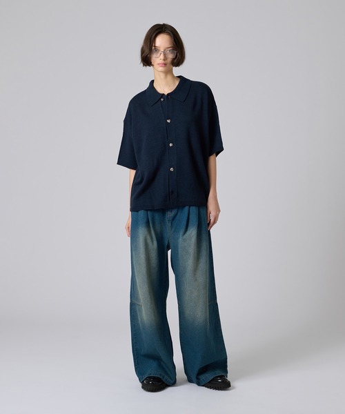 ONCILY（オンシェリー）の「OVER DYE CURVE DENIM PANTS/ オーバーダイカーブデニムパンツ（デニムパンツ・メンズ・ライトインディゴブルー/インディゴブルー/ブラック・LARGE/SMALL/MEDIUM）」の22枚目の写真