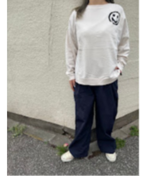 WORLD WIDE LOVE!(ワールドワイドラブ)の「グログランタックパンツ(その他パンツ・レディース・ベージュ/オフホワイト/ネイビー・1)」の1枚目の写真