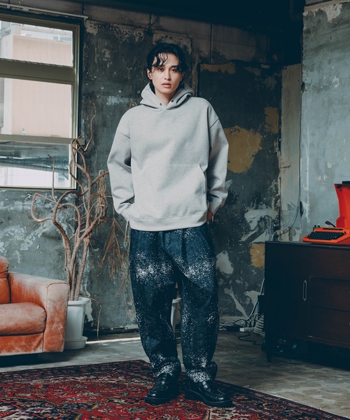 RYU(リュー)の「knit melton hoodie pullover(ニット/セーター・メンズ・ライトグレー系/ベージュ・1/2/4)」の14枚目の写真