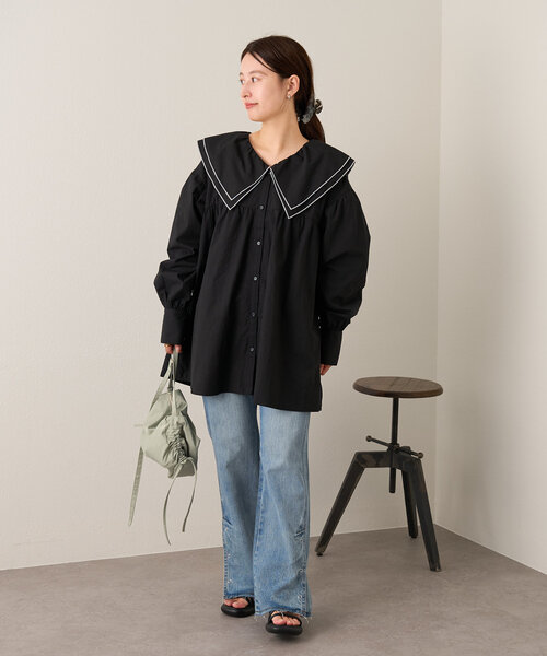 Kastane チュニック B ダブルカラーチュニック : ZOZOTOWN Yahoo
