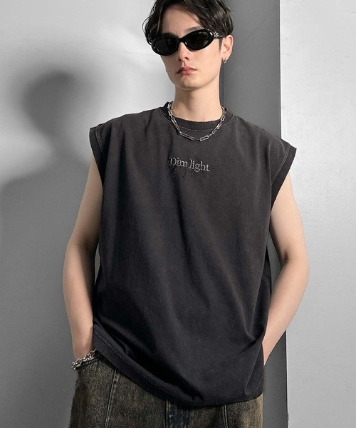 Classical Origin（クラシカルオリジン）の「【Classical Origin】紐刺繍スノーウォッシュ加工ノースリーブTシャツ／String Embroidery Snow-Washed Sleeveless T-Shirt（タンクトップ・メンズ・ブラック/グレー/レッド・SMALL/MEDIUM/LARGE）」の9枚目の写真