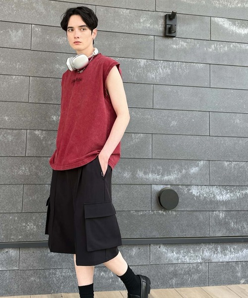 Classical Origin（クラシカルオリジン）の「【Classical Origin】紐刺繍スノーウォッシュ加工ノースリーブTシャツ／String Embroidery Snow-Washed Sleeveless T-Shirt（タンクトップ・メンズ・ブラック/グレー/レッド・SMALL/MEDIUM/LARGE）」の20枚目の写真