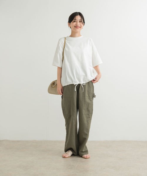 URBAN RESEARCH DOORS（アーバンリサーチドアーズ）の「『再入荷』ヘムドロストプルオーバー（Tシャツ/カットソー・レディース・ミント/オフホワイト/チャコールグレー・MEDIUM）」の11枚目の写真