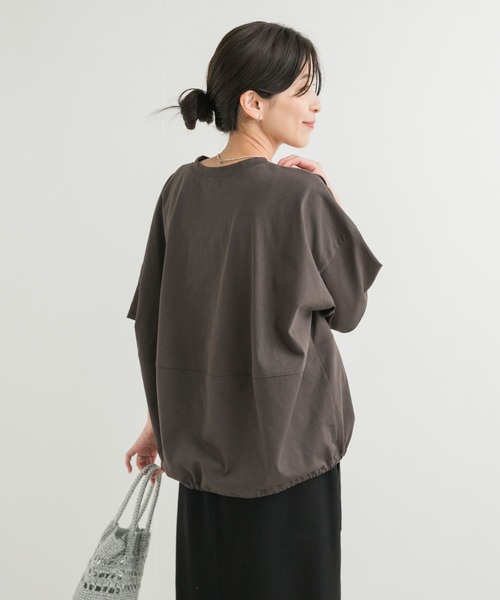 URBAN RESEARCH DOORS（アーバンリサーチドアーズ）の「『再入荷』ヘムドロストプルオーバー（Tシャツ/カットソー・レディース・ミント/オフホワイト/チャコールグレー・MEDIUM）」の13枚目の写真