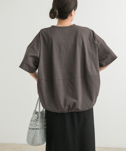 URBAN RESEARCH DOORS（アーバンリサーチドアーズ）の「『再入荷』ヘムドロストプルオーバー（Tシャツ/カットソー・レディース・ミント/オフホワイト/チャコールグレー・MEDIUM）」の17枚目の写真