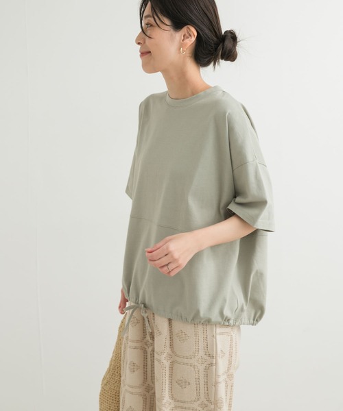 URBAN RESEARCH DOORS（アーバンリサーチドアーズ）の「『再入荷』ヘムドロストプルオーバー（Tシャツ/カットソー・レディース・ミント/オフホワイト/チャコールグレー・MEDIUM）」の20枚目の写真