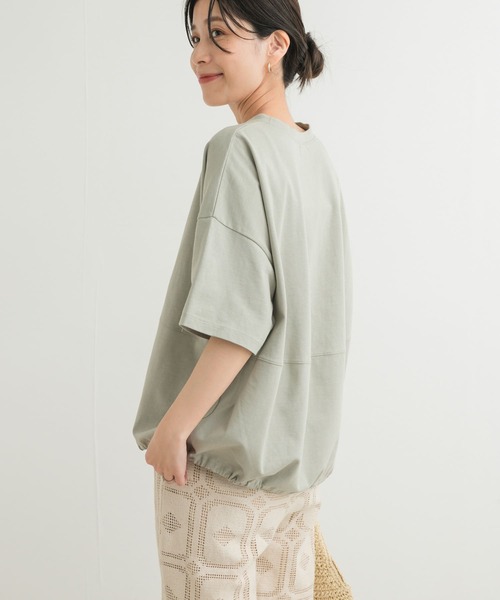 URBAN RESEARCH DOORS（アーバンリサーチドアーズ）の「『再入荷』ヘムドロストプルオーバー（Tシャツ/カットソー・レディース・ミント/オフホワイト/チャコールグレー・MEDIUM）」の21枚目の写真