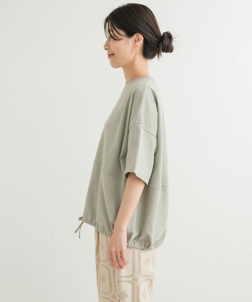 URBAN RESEARCH DOORS（アーバンリサーチドアーズ）の「『再入荷』ヘムドロストプルオーバー（Tシャツ/カットソー・レディース・オフホワイト/ミント/チャコールグレー・MEDIUM）」の11枚目の写真
