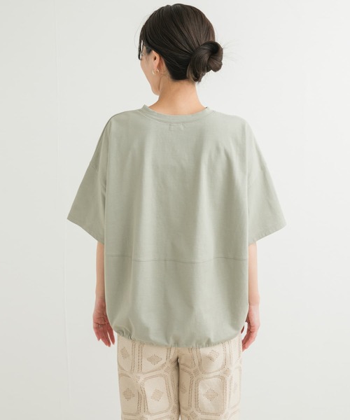 URBAN RESEARCH DOORS（アーバンリサーチドアーズ）の「『再入荷』ヘムドロストプルオーバー（Tシャツ/カットソー・レディース・オフホワイト/ミント/チャコールグレー・MEDIUM）」の12枚目の写真