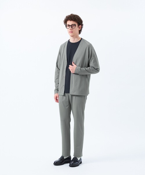 MACKINTOSH PHILOSOPHY（ﾏｯｷﾝﾄｯｼｭ ﾌｨﾛｿﾌｨｰ）の「ドライフラットストレッチ ハイパーストレッチメッシュ カーディガン（カーディガン/ボレロ・メンズ・ブラック/グレー系その他2・40/38）」の3枚目の写真