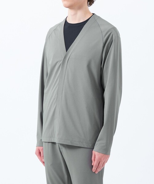 MACKINTOSH PHILOSOPHY（ﾏｯｷﾝﾄｯｼｭ ﾌｨﾛｿﾌｨｰ）の「ドライフラットストレッチ ハイパーストレッチメッシュ カーディガン（カーディガン/ボレロ・メンズ・ブラック/グレー系その他2・40/38）」の6枚目の写真