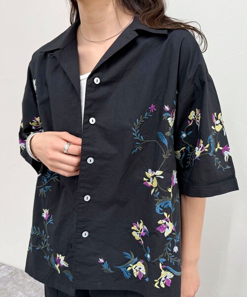 fredy emue(フレディエミュ)の「《セットアップ対応》カラフル刺繍シャツ(シャツ/ブラウス・レディース・ブラック/オフホワイト・38)」の21枚目の写真