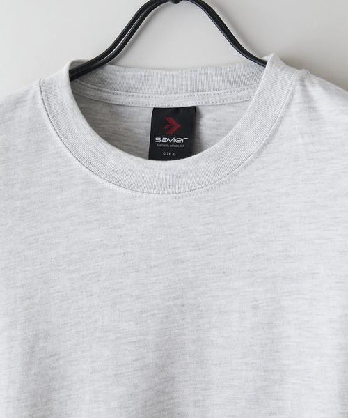 SAVIER(サビアー)の「【SAVIER/サビアー】×【ZERO STAIN/ゼロステイン】コラボ 袖リブ クルーネック Tシャツ(Tシャツ/カットソー・メンズ・ホワイト/オフホワイト/ネイビー/ブラック・LARGE/MEDIUM)」の5枚目の写真